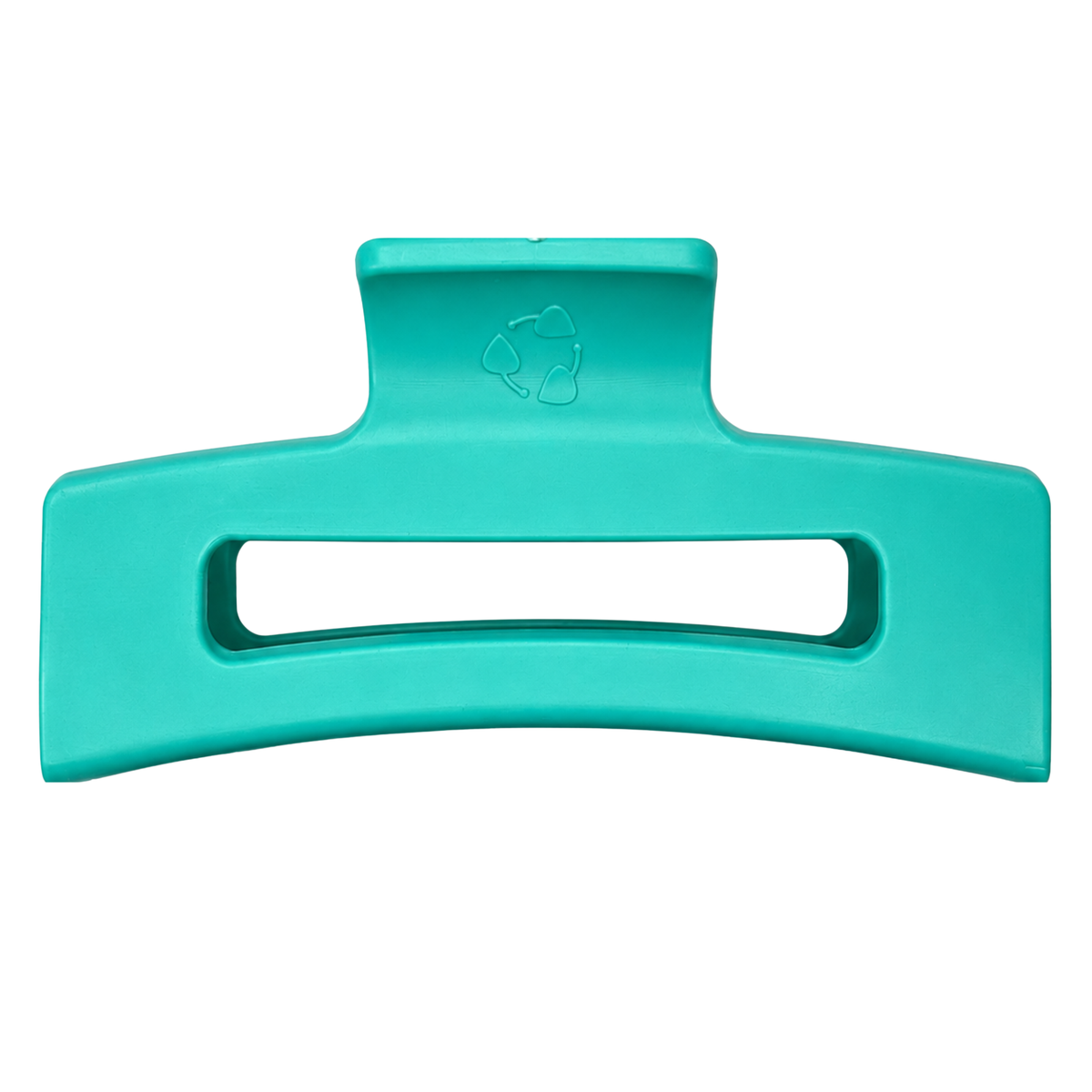 Grande pince à cheveux aqua de 11 cm, plastique 100 % recyclé
