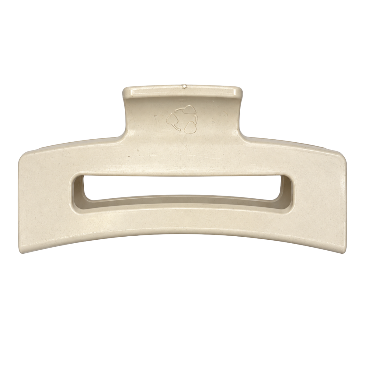 Grande pince à cheveux beige de 11 cm, plastique 100 % recyclé