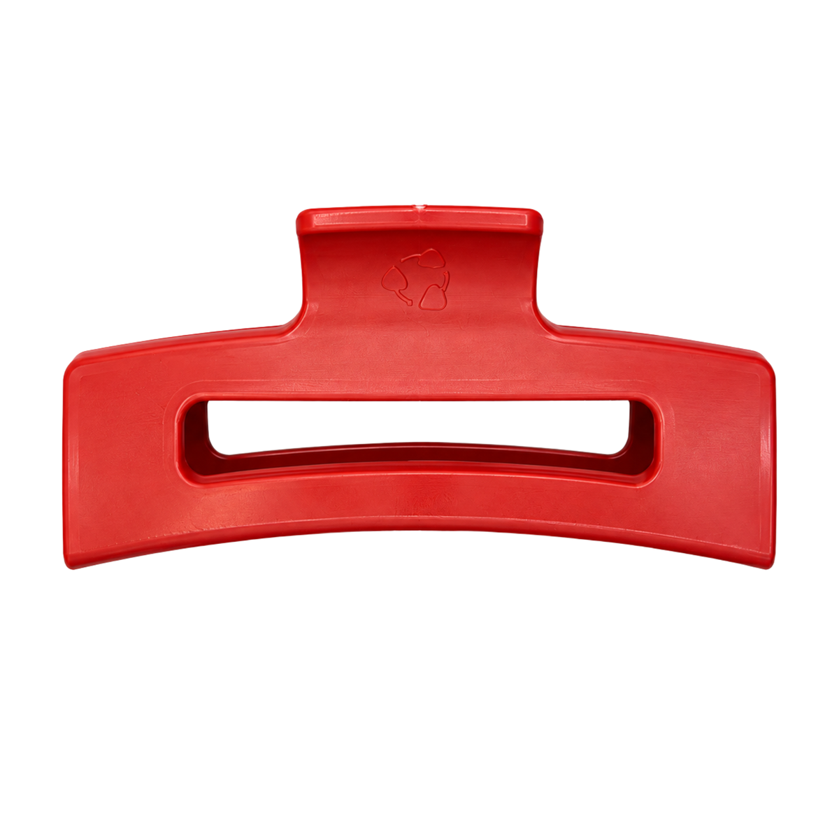 Grande pince à cheveux rouge de 11 cm, plastique 100 % recyclé
