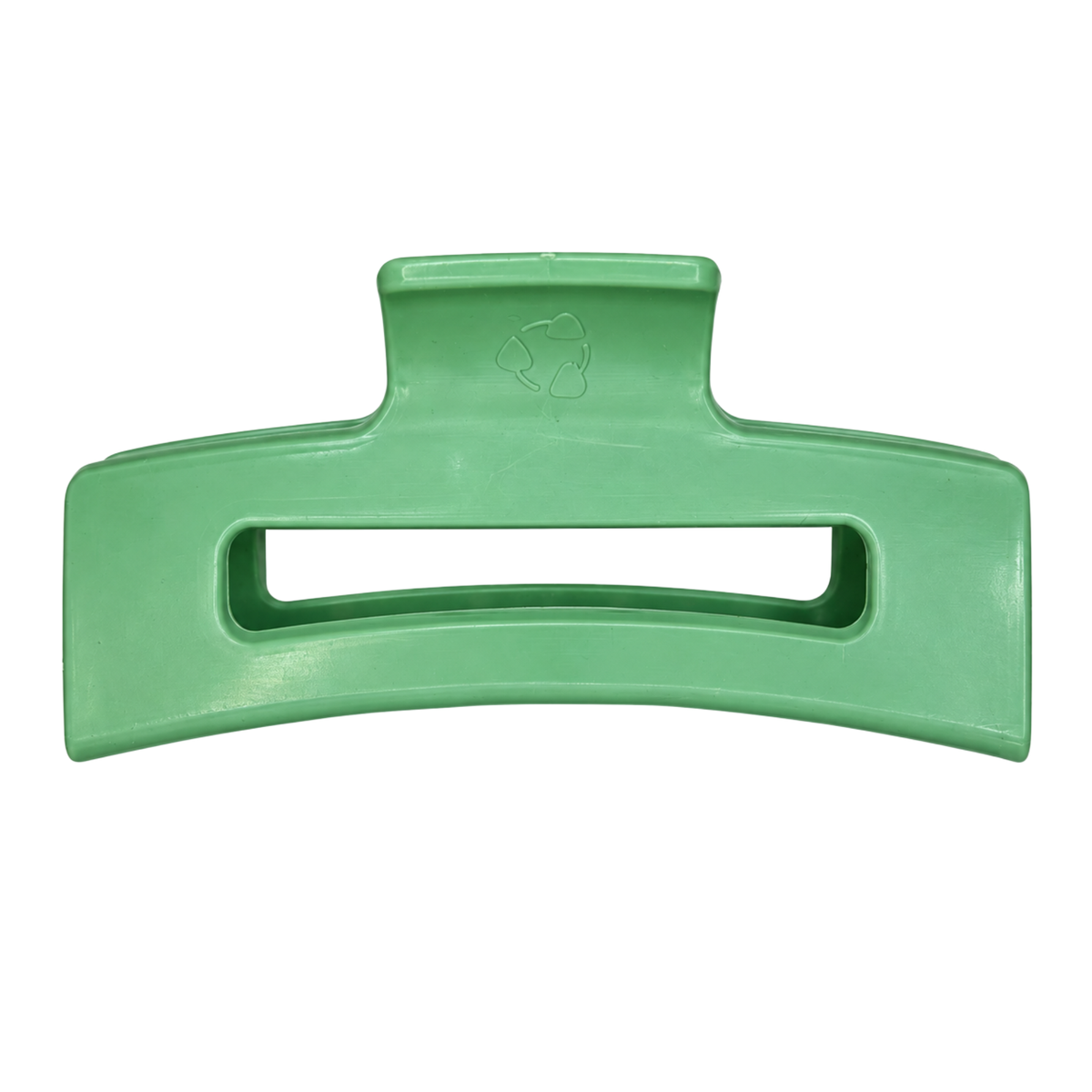 Grande pince à cheveux sauge de 11 cm, plastique 100 % recyclé