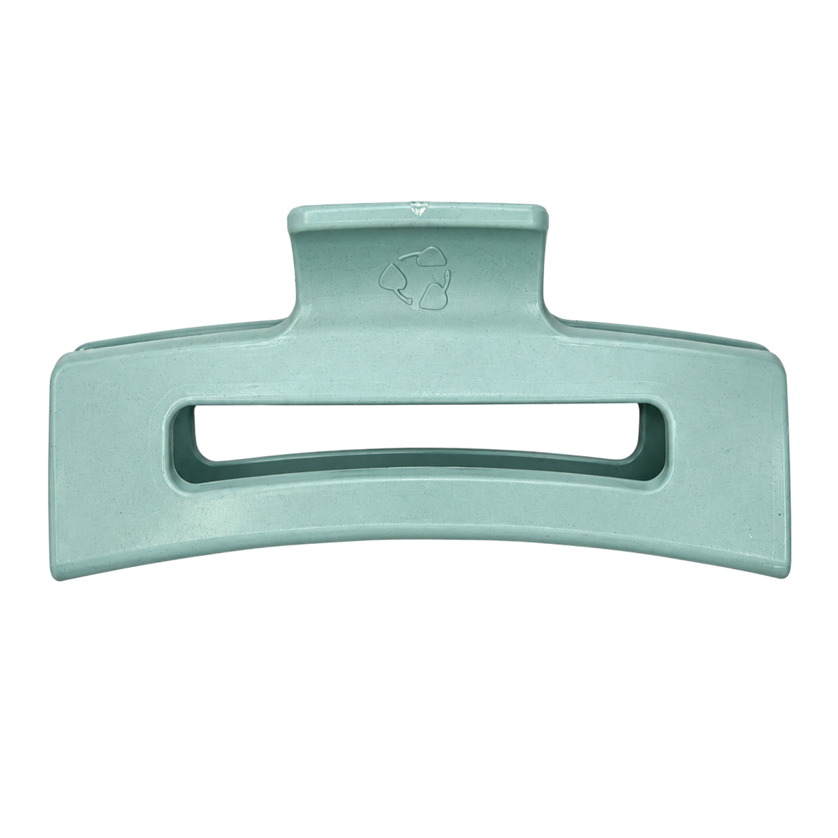 Grande pince à cheveux vert brume de 11 cm, plastique 100 % recyclé