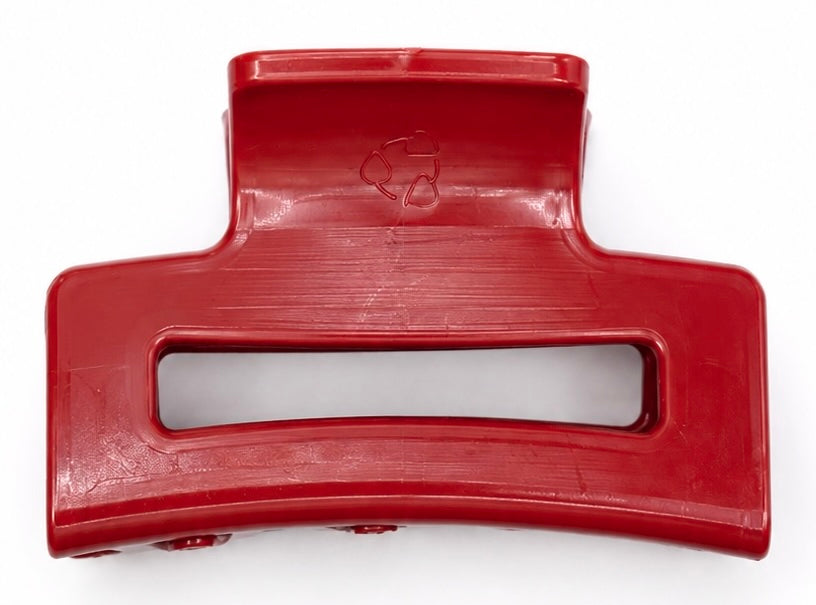 Pince à cheveux rouge en plastique recyclé — Unique Plastique